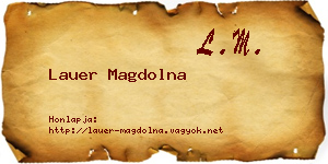 Lauer Magdolna névjegykártya